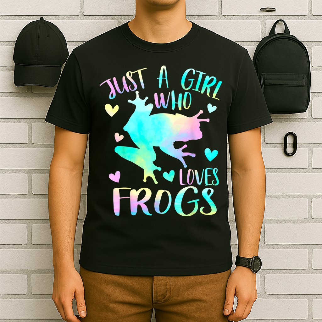 Just A Girl Who Loves Frogs Cute Frog Lover Teen Girls T-Shirt