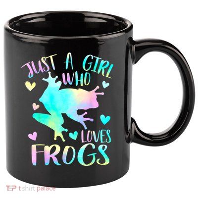 Just A Girl Who Loves Frogs Cute Frog Lover Teen Girls 11oz C Handle Ceramic Mug