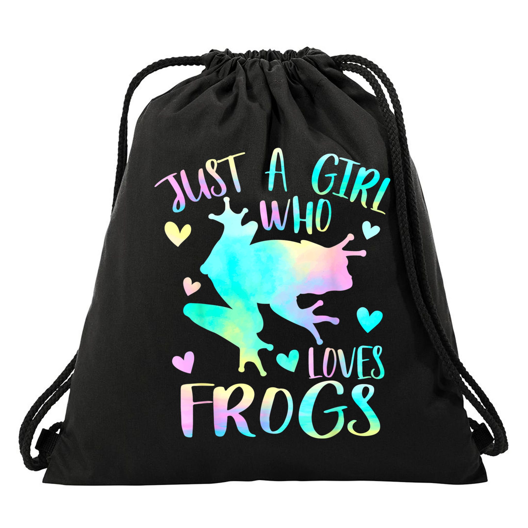 Just A Girl Who Loves Frogs Cute Frog Lover Teen Girls Drawstring Bag