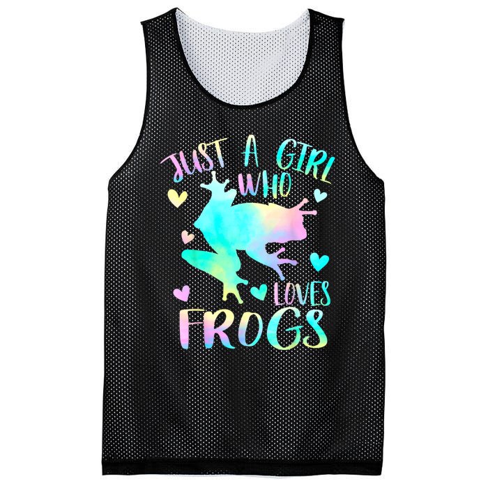 Just A Girl Who Loves Frogs Cute Frog Lover Teen Girls Mesh Reversible Basketball Jersey Tank