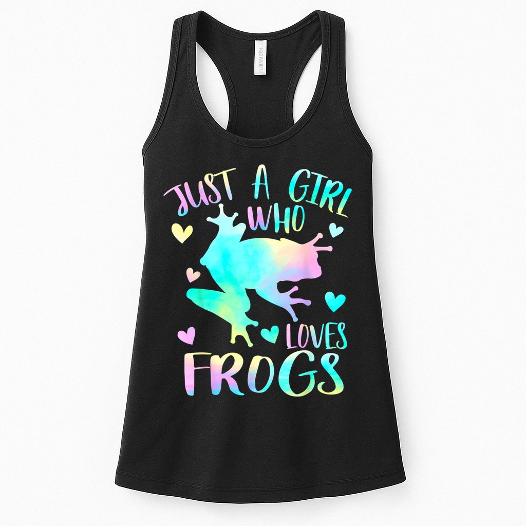 Just A Girl Who Loves Frogs Cute Frog Lover Teen Girls Womens Tank Top