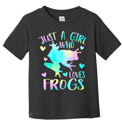 Just A Girl Who Loves Frogs Cute Frog Lover Teen Girls Toddler T-Shirt