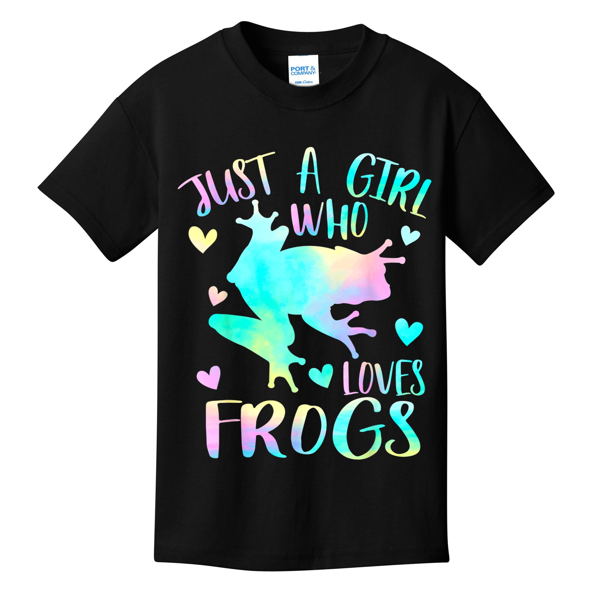 Just A Girl Who Loves Frogs Cute Frog Lover Teen Girls Kids T-Shirt