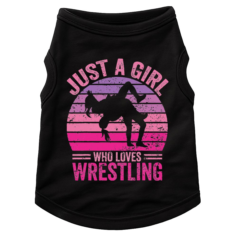 Just A Girl Who Loves Wrestling Doggie Tank