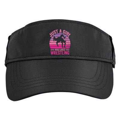 Just A Girl Who Loves Wrestling Adult Drive Performance Visor