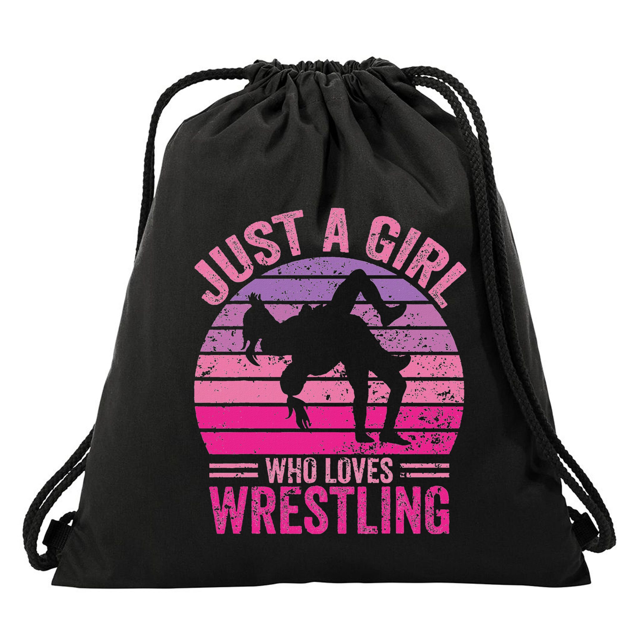 Just A Girl Who Loves Wrestling Drawstring Bag
