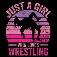 Just A Girl Who Loves Wrestling Drawstring Bag