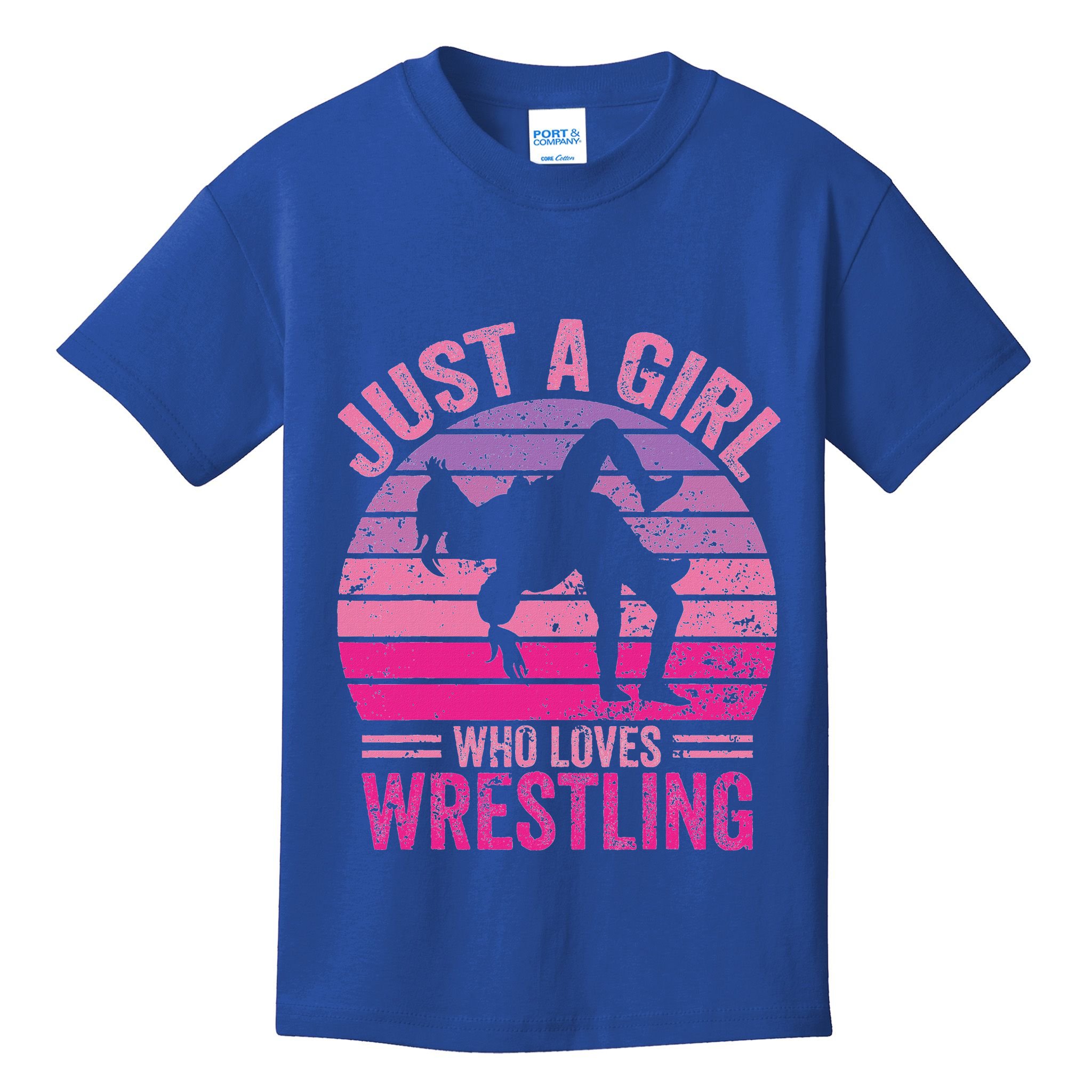 Just A Girl Who Loves Wrestling Kids T-Shirt