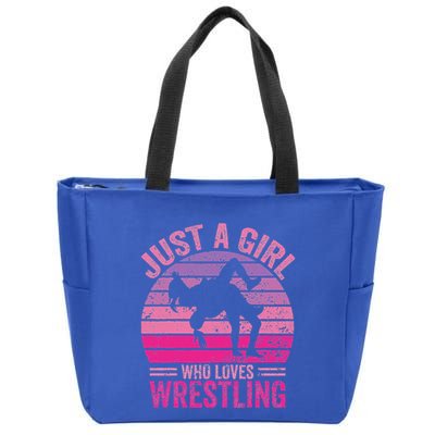 Just A Girl Who Loves Wrestling Zip Tote Bag