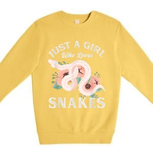 Just A Girl Who Loves Snakes Premium Crewneck Sweatshirt