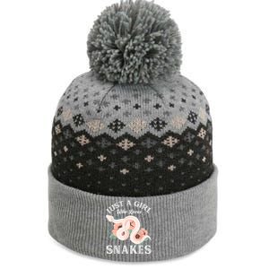 Just A Girl Who Loves Snakes The Baniff Cuffed Pom Beanie