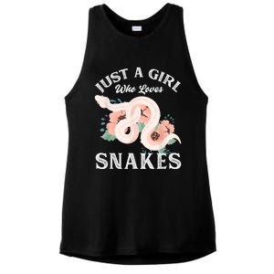 Just A Girl Who Loves Snakes Ladies PosiCharge Tri-Blend Wicking Tank