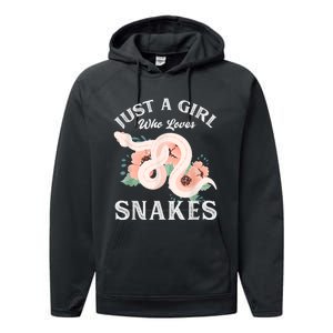 Just A Girl Who Loves Snakes Performance Fleece Hoodie