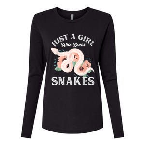 Just A Girl Who Loves Snakes Womens Cotton Relaxed Long Sleeve T-Shirt