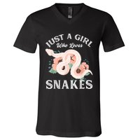 Just A Girl Who Loves Snakes V-Neck T-Shirt