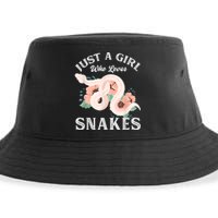 Just A Girl Who Loves Snakes Sustainable Bucket Hat