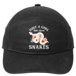 Just A Girl Who Loves Snakes 7-Panel Snapback Hat