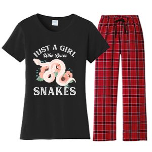 Just A Girl Who Loves Snakes Women's Flannel Pajama Set