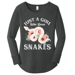 Just A Girl Who Loves Snakes Women's Perfect Tri Tunic Long Sleeve Shirt