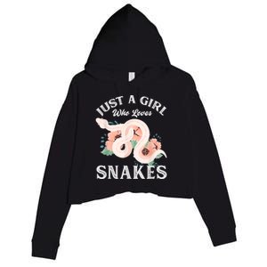 Just A Girl Who Loves Snakes Crop Fleece Hoodie