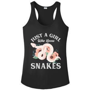 Just A Girl Who Loves Snakes Ladies PosiCharge Competitor Racerback Tank