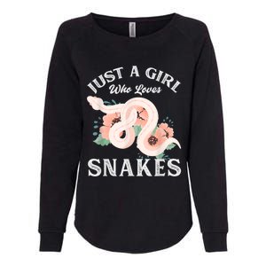 Just A Girl Who Loves Snakes Womens California Wash Sweatshirt