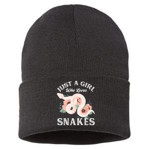 Just A Girl Who Loves Snakes Sustainable Knit Beanie