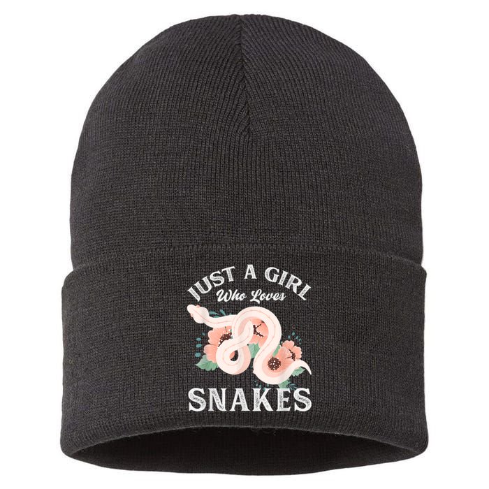 Just A Girl Who Loves Snakes Sustainable Knit Beanie