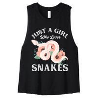 Just A Girl Who Loves Snakes Women's Racerback Cropped Tank