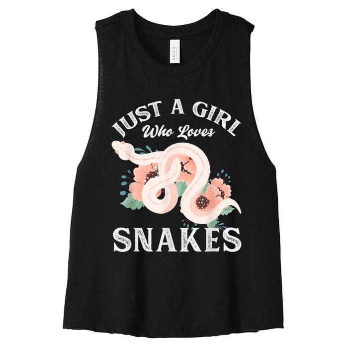 Just A Girl Who Loves Snakes Women's Racerback Cropped Tank