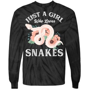 Just A Girl Who Loves Snakes Tie-Dye Long Sleeve Shirt