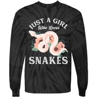 Just A Girl Who Loves Snakes Tie-Dye Long Sleeve Shirt