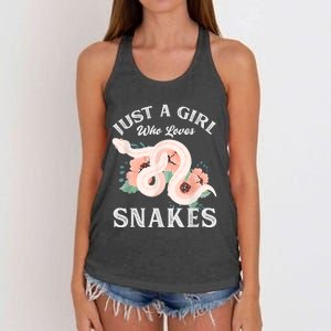 Just A Girl Who Loves Snakes Women's Knotted Racerback Tank