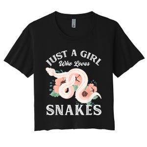 Just A Girl Who Loves Snakes Women's Crop Top Tee