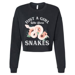 Just A Girl Who Loves Snakes Cropped Pullover Crew