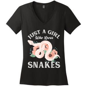 Just A Girl Who Loves Snakes Women's V-Neck T-Shirt