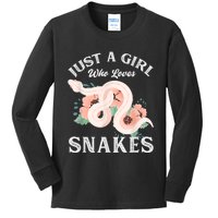 Just A Girl Who Loves Snakes Kids Long Sleeve Shirt