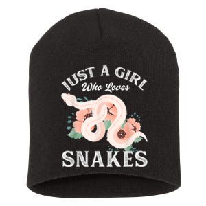 Just A Girl Who Loves Snakes Short Acrylic Beanie