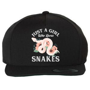 Just A Girl Who Loves Snakes Wool Snapback Cap