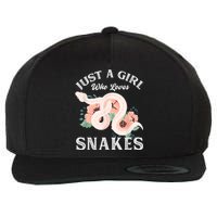 Just A Girl Who Loves Snakes Wool Snapback Cap