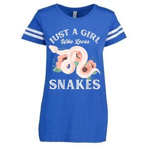 Just A Girl Who Loves Snakes Enza Ladies Jersey Football T-Shirt