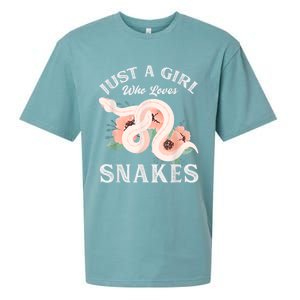 Just A Girl Who Loves Snakes Sueded Cloud Jersey T-Shirt