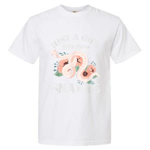 Just A Girl Who Loves Snakes Garment-Dyed Heavyweight T-Shirt