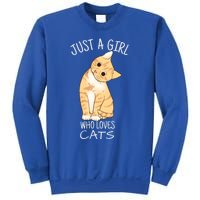 Just A Girl Who Loves Cats Gift For Cat Lover Gift Sweatshirt