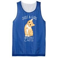 Just A Girl Who Loves Cats Gift For Cat Lover Gift Mesh Reversible Basketball Jersey Tank