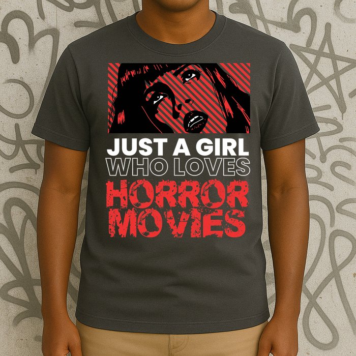 Just A Girl Who Loves Horror Movies Halloween Costume T-Shirt