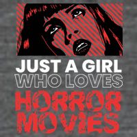 Just A Girl Who Loves Horror Movies Halloween Costume T-Shirt