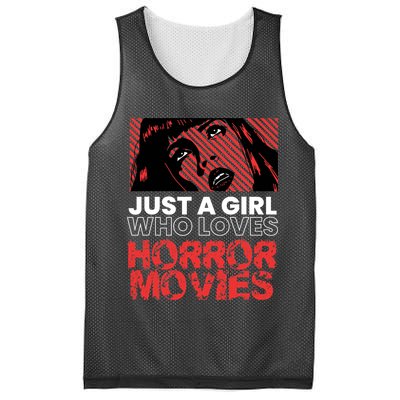 Just A Girl Who Loves Horror Movies Halloween Costume Mesh Reversible Basketball Jersey Tank
