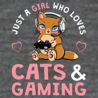 Just A Girl Who Loves Cats And Gaming Cute Gamer Cat Hoodie