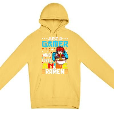 Just A Gamer Who Loves Anime And Ra Boy Premium Pullover Hoodie